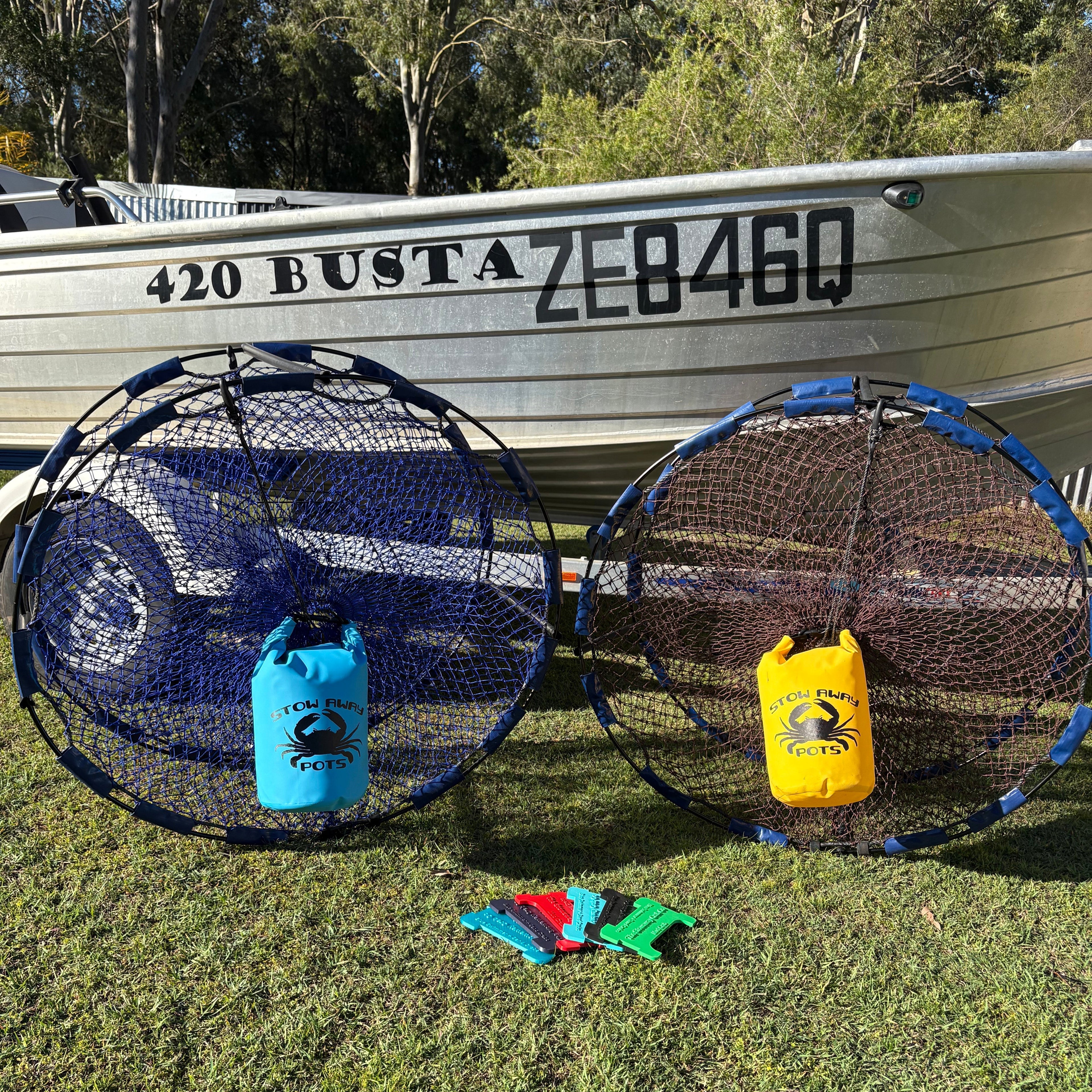 StowAway Collapsible Crab Pot Kit - Blue Bag