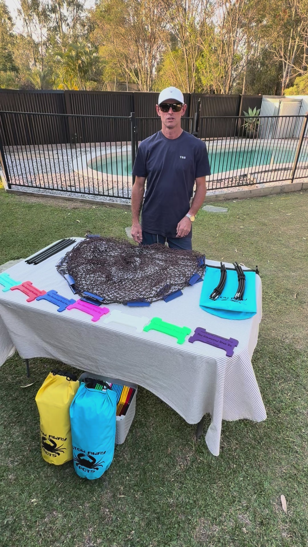 StowAway Collapsible Crab Pot Kit - Blue Bag